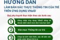 THÔNG BÁO HƯỚNG DẪN LÀM BẢN XÁC THỰC THÔNG TIN CỦA TRẺ TRÊN ỨNG DỤNG VNEID